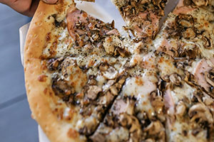 Mortadella and funghi